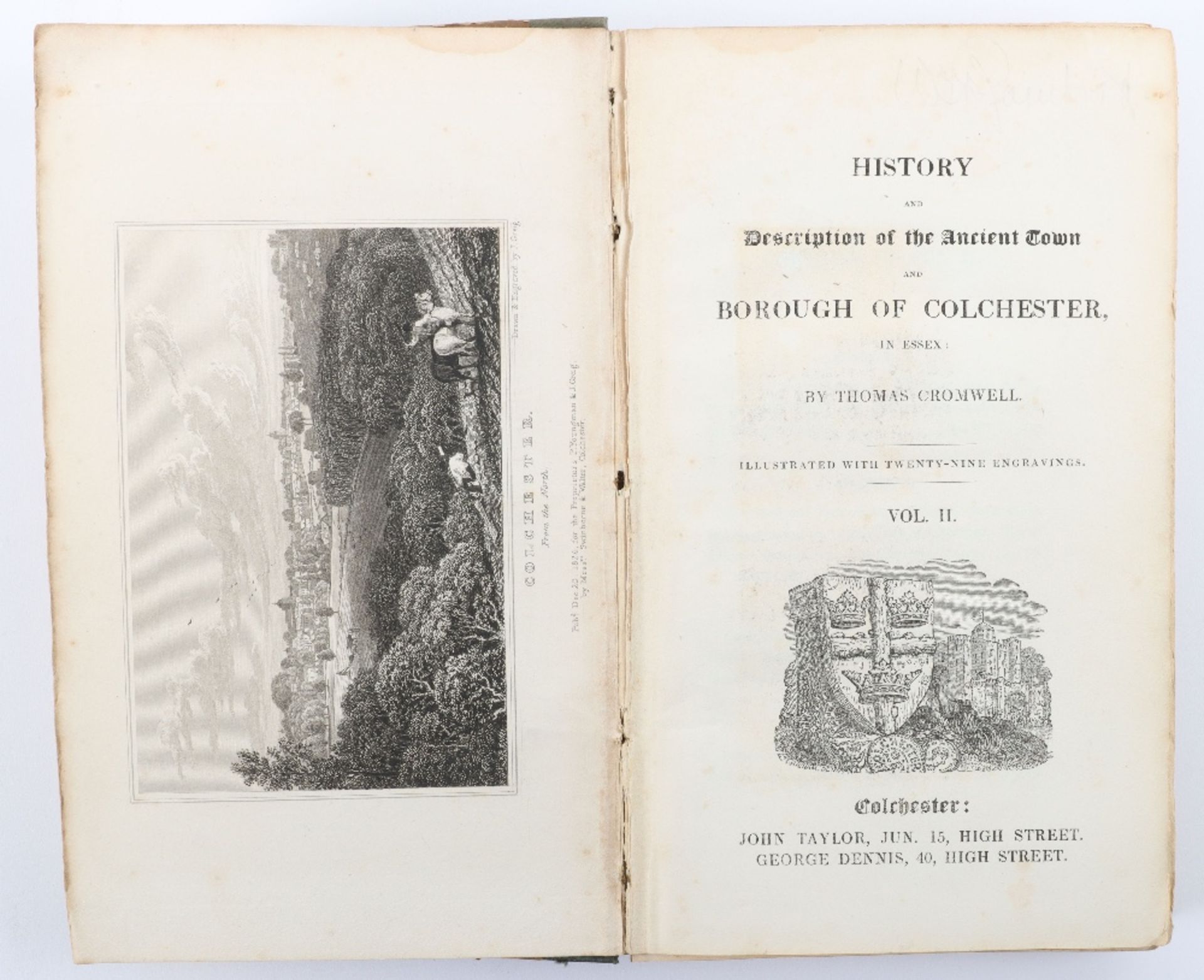 History and Description of the Ancient Town and Borough of Colchester by Thomas Cromwell, Two volume - Image 8 of 8