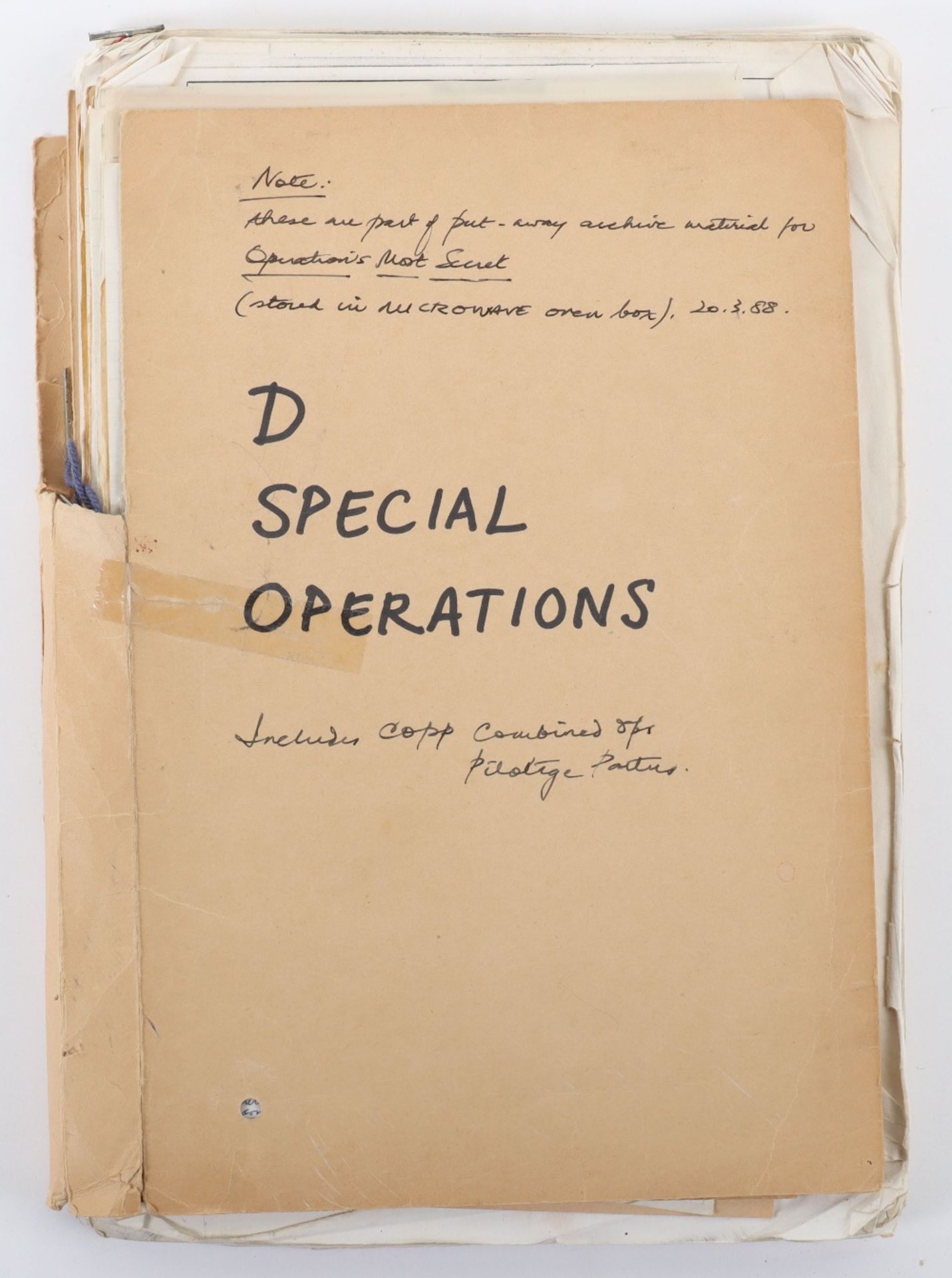 Unusual Research File Relating to World War 2 Allied Eastern Fleet Submarine Special Operations most
