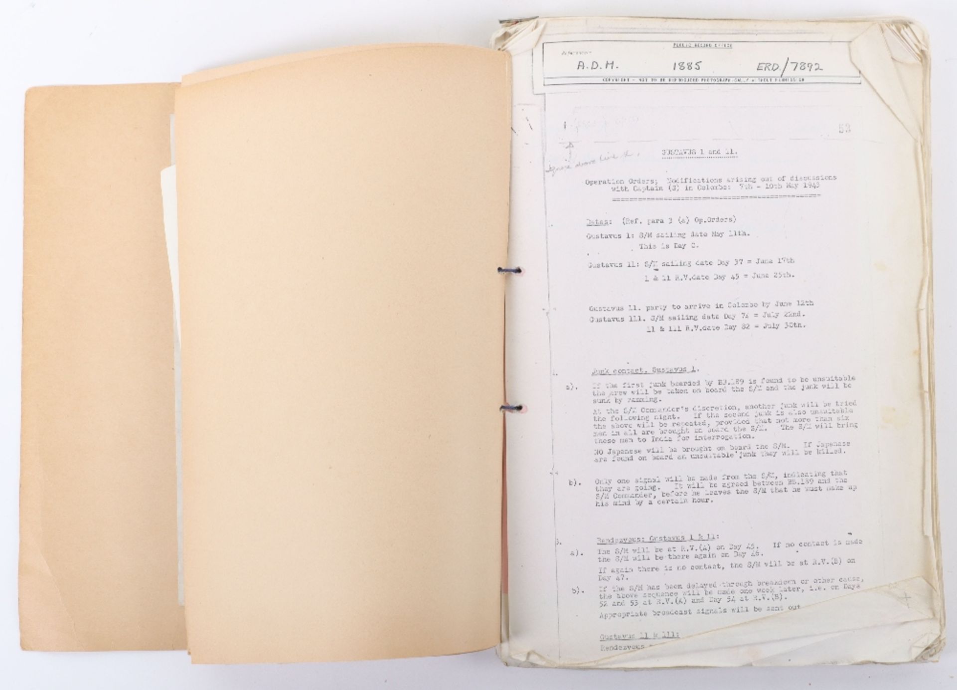 Unusual Research File Relating to World War 2 Allied Eastern Fleet Submarine Special Operations most - Image 6 of 15