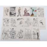 Selection of WW1 German Cartoon Postcards