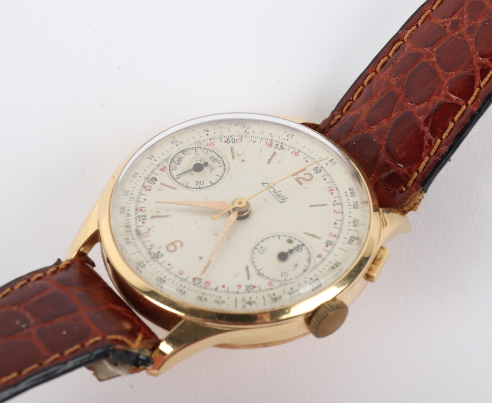 An 18ct gold Ardath chronograph gentleman’s wristwatch - Bild 5 aus 5