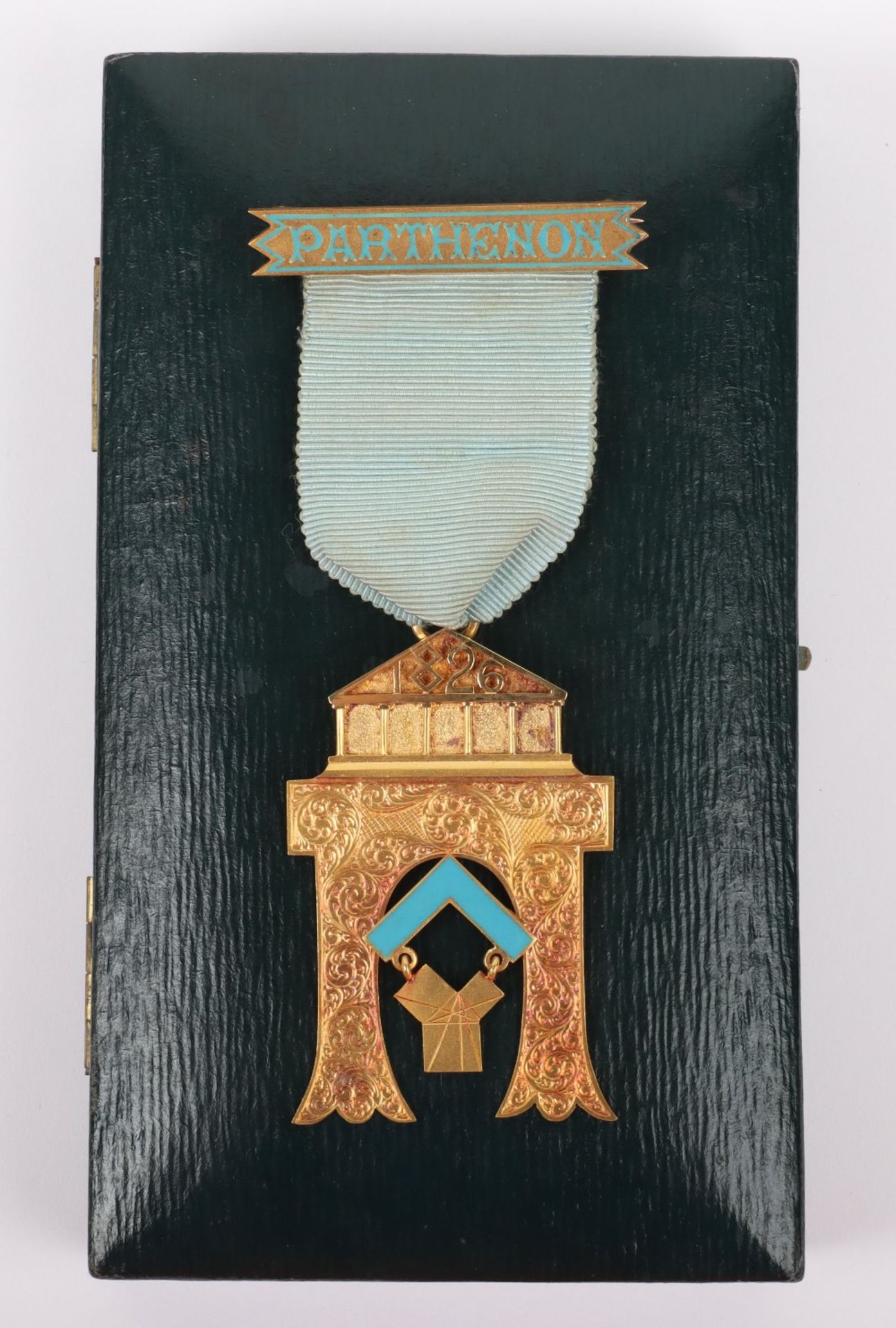 An 18ct masonic medal, the bar engraved ‘Parthenon’ - Image 2 of 5