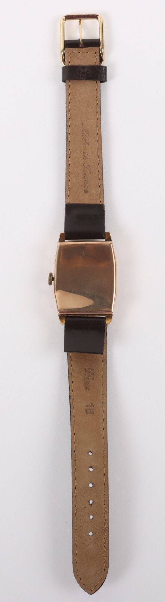 A vintage 9ct gold Swiss tank wristwatch, ‘Non Magnetic’ - Bild 3 aus 6