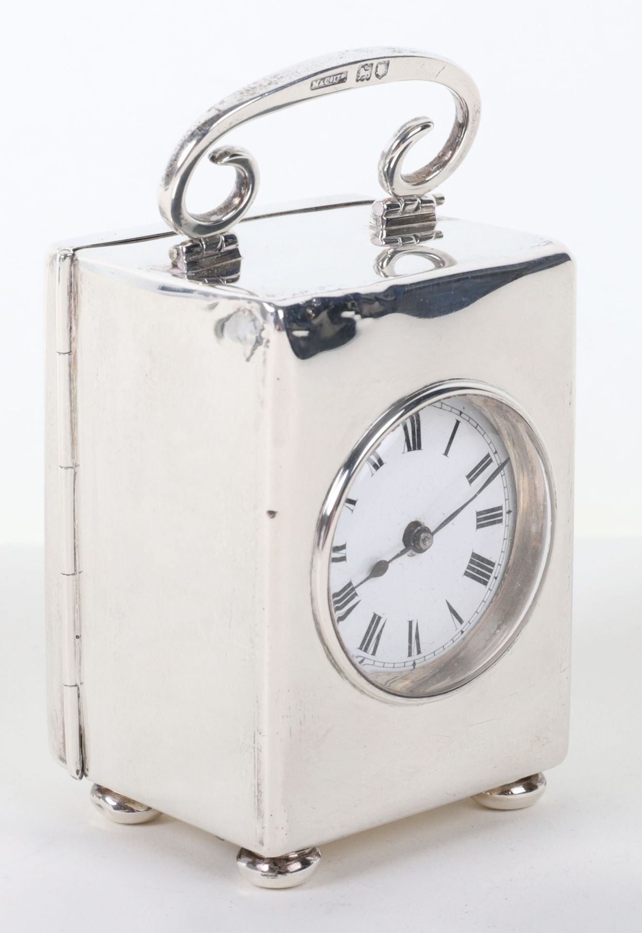 An Edwardian silver carriage clock, Mojon & Co Ltd, London 1907 - Image 4 of 10