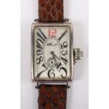 A rare H Moser & Co tonneau large wristwatch, circa 1920