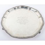 An early 20th century silver salver, Elkington & Co, Birmingham 1906