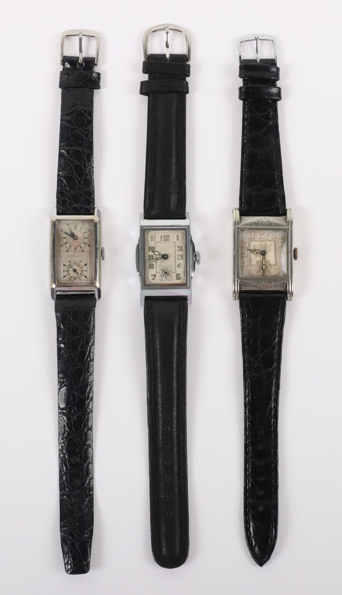 Three vintage tank style watches - Image 2 of 5