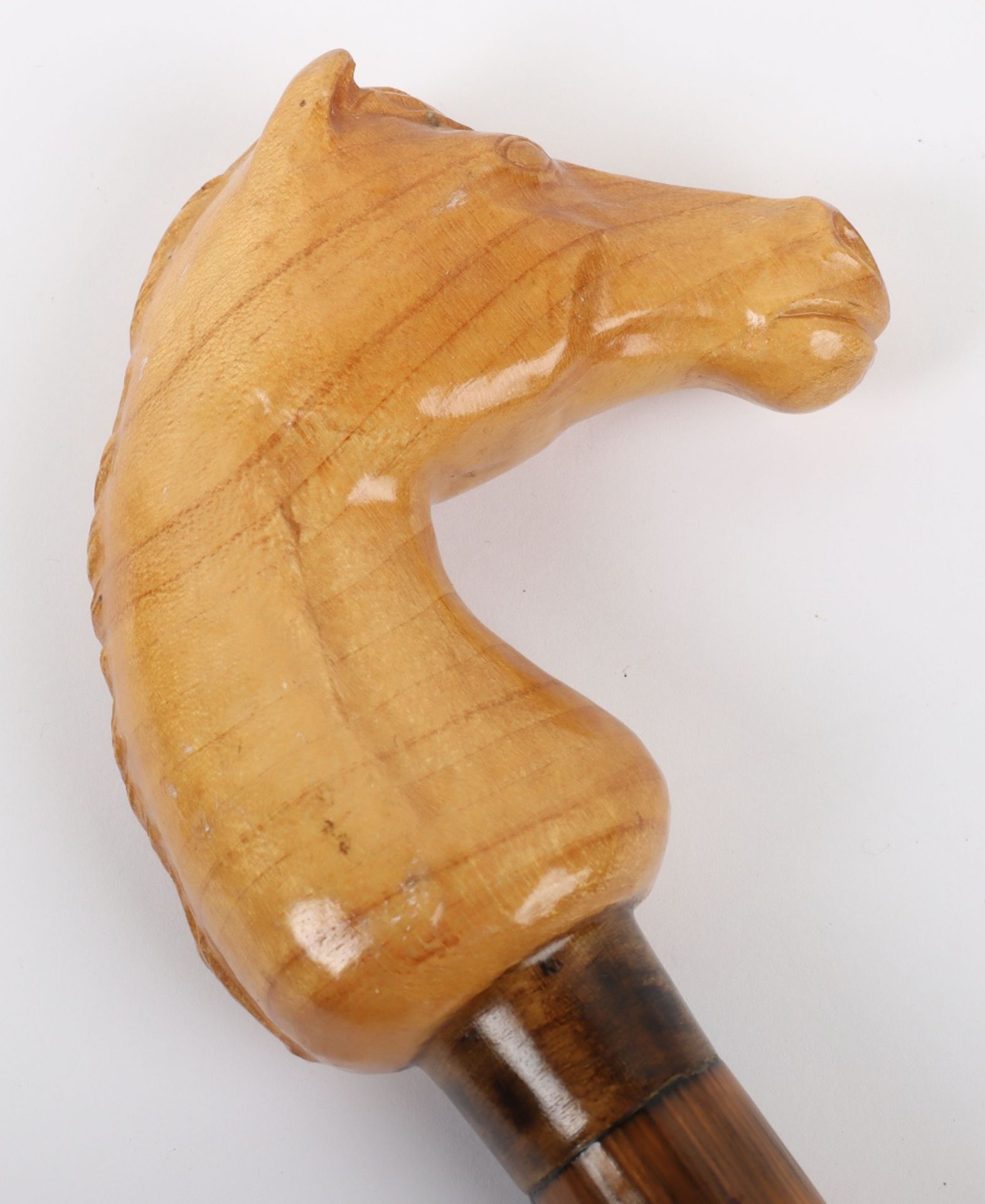 Three walking sticks, one with carved wood horse head - Bild 5 aus 8