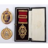 A silver masonic medal ‘deo reci fratribus honor fidelitas benevolentia