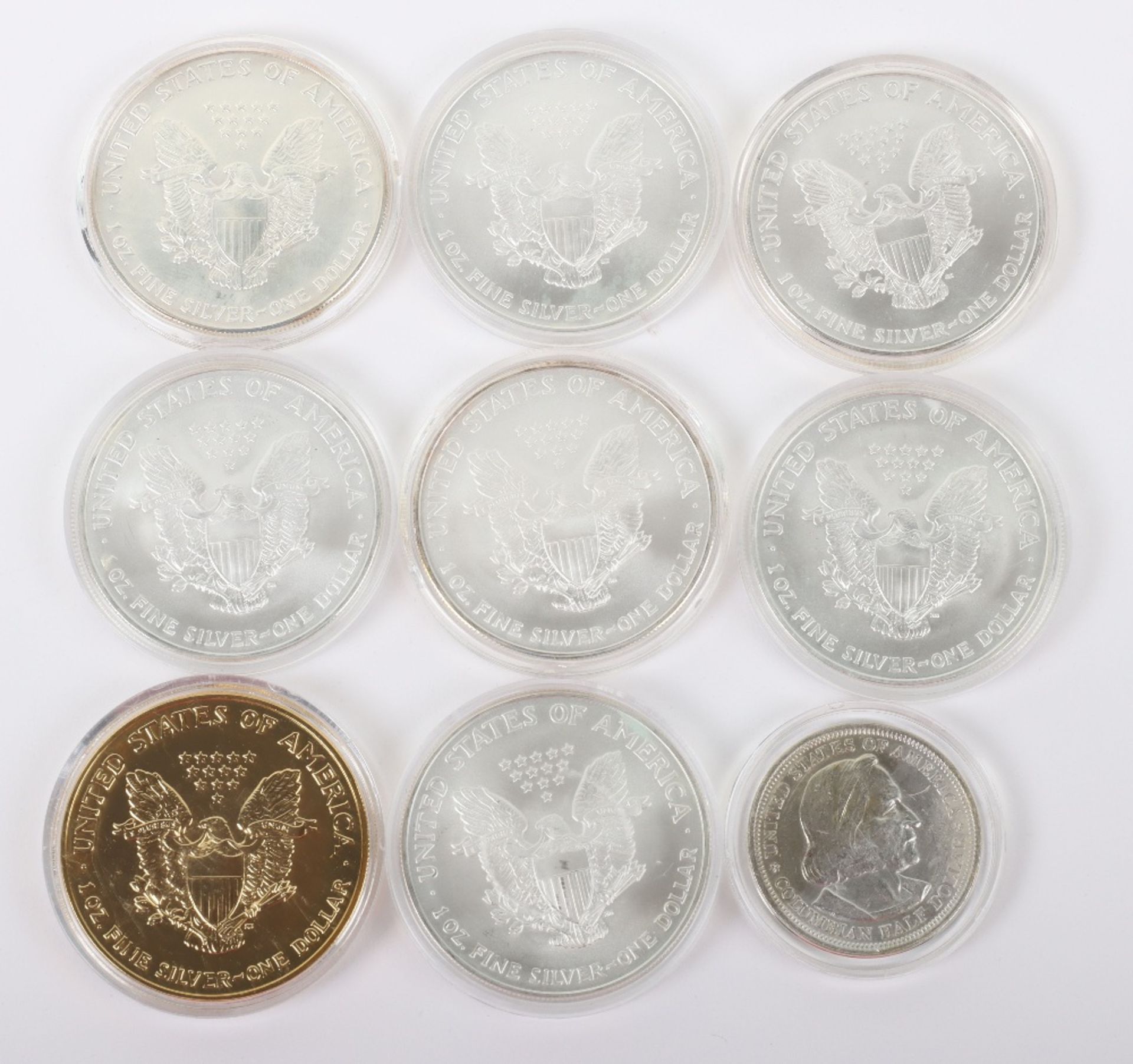 Nine USA silver Eagle coins - Bild 3 aus 3