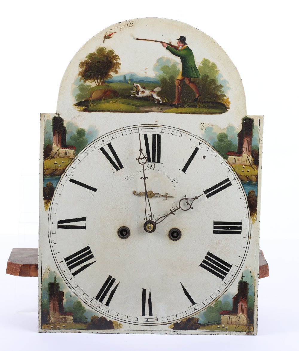 William IV mahogany and banded longcase clock with hunting scene - Bild 9 aus 16