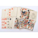 Early 19th century printed playing card set, Hall & Son