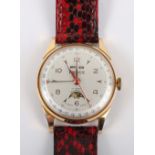 A vintage Pierce triple calendar moon phase gentleman’s wristwatch