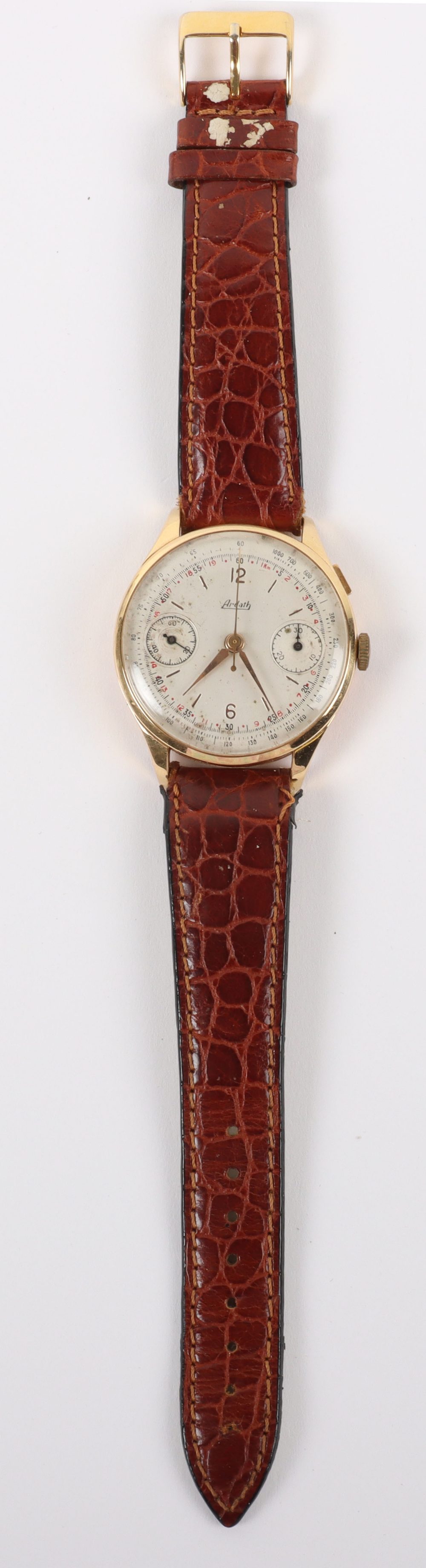 An 18ct gold Ardath chronograph gentleman’s wristwatch - Bild 2 aus 5