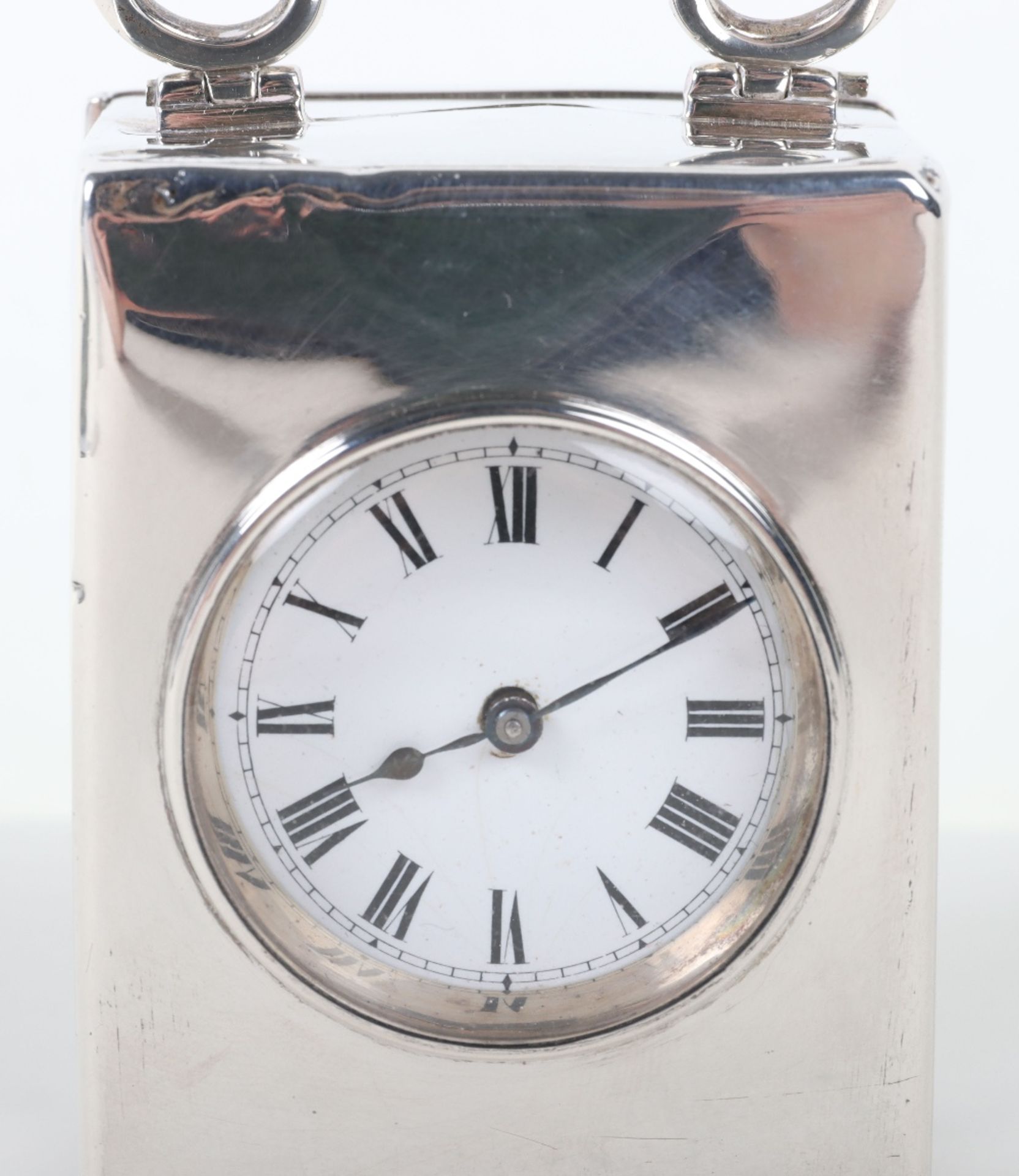 An Edwardian silver carriage clock, Mojon & Co Ltd, London 1907 - Image 3 of 10