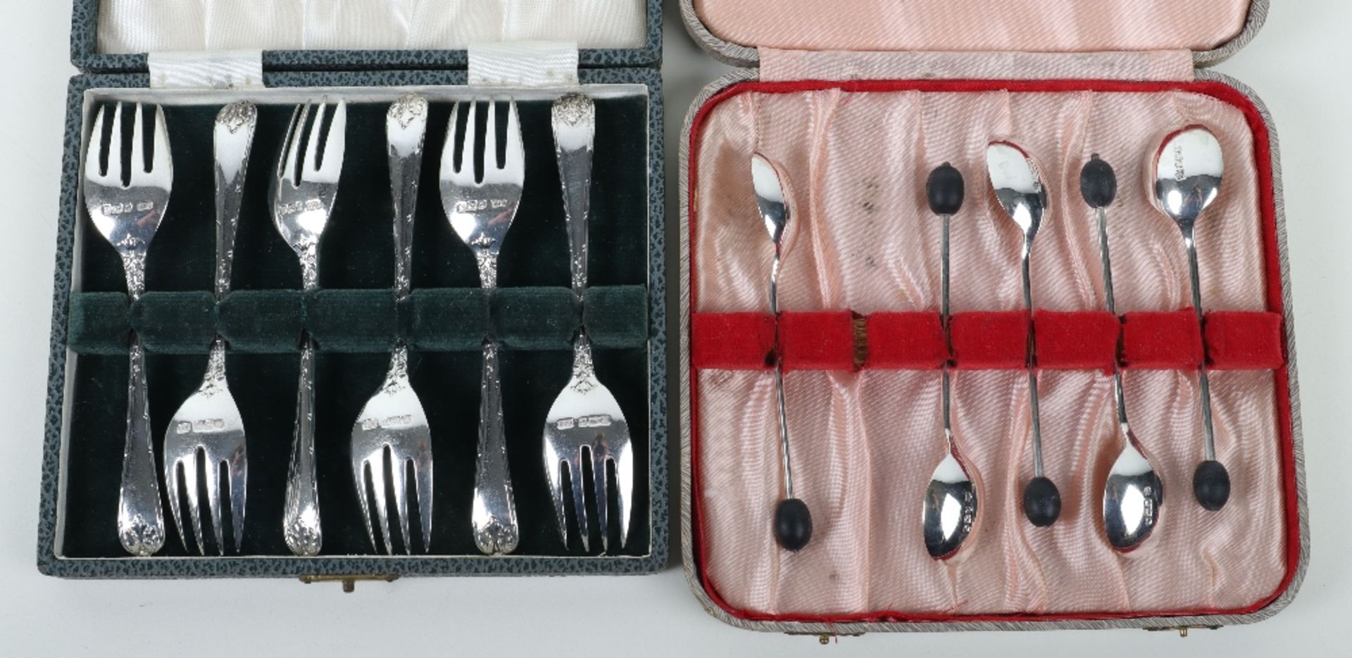 A cased set of six cake forks, Sheffield 1909 - Bild 4 aus 7