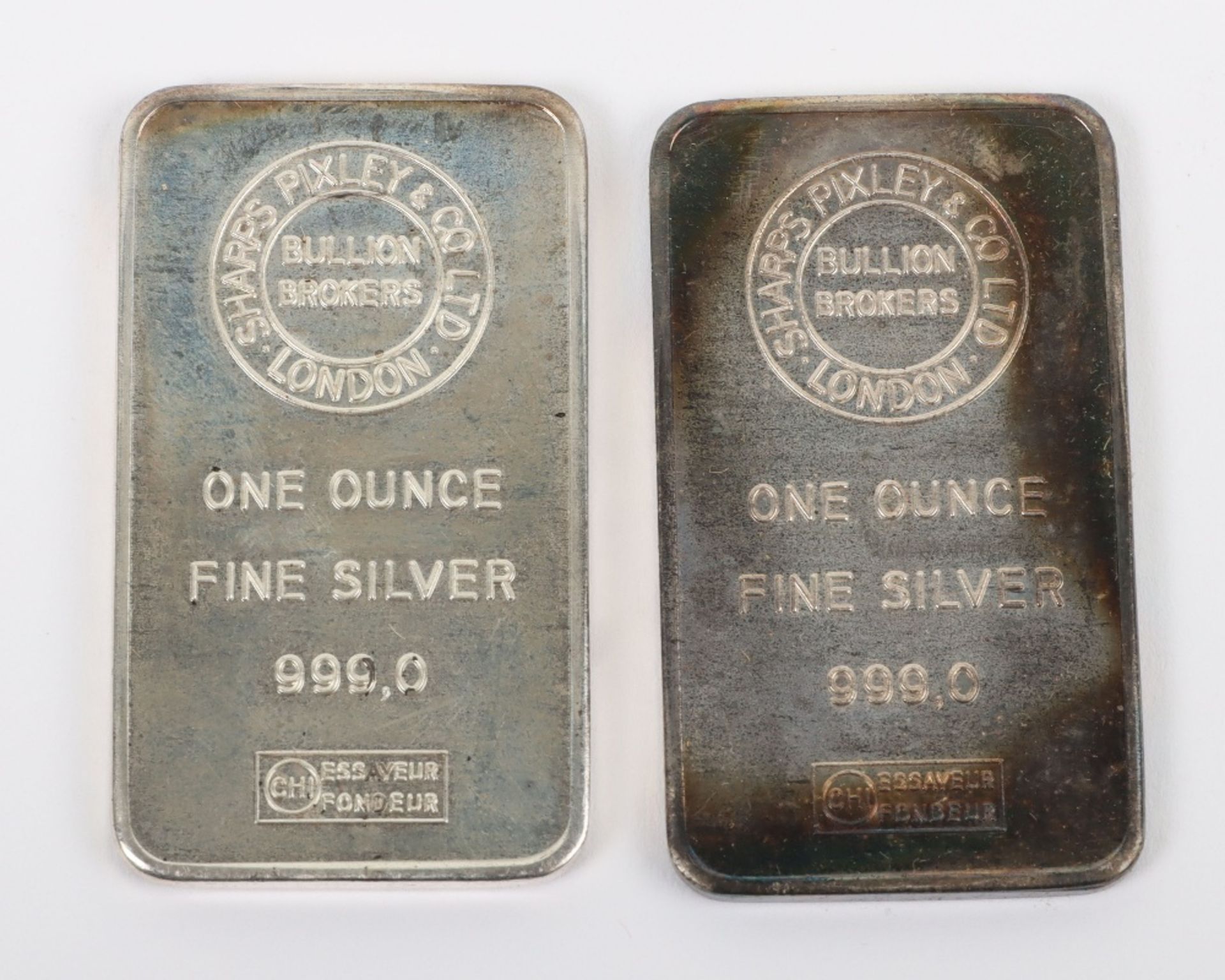 Two One Ounce silver ingots