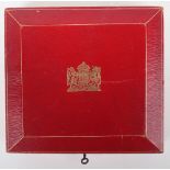 A 20th century Morocco leather red Government despatch box