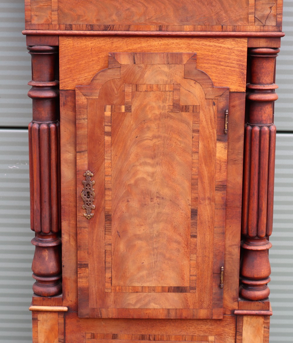 William IV mahogany and banded longcase clock with hunting scene - Bild 4 aus 16