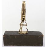 A William Harris & Co Culpeper-type compound monocular microscope, early 19th century