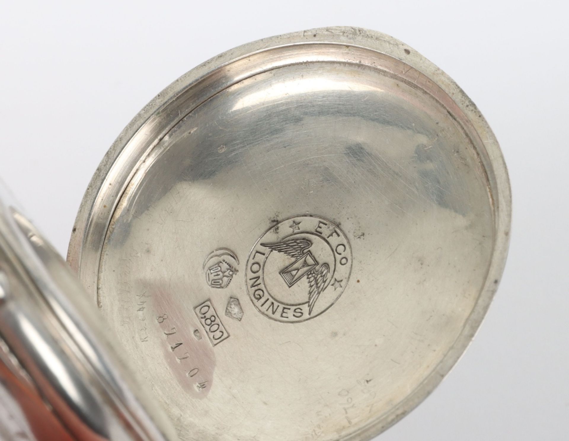 A Longines Grand Prix Paris 1889 silver pocket watch - Bild 4 aus 6