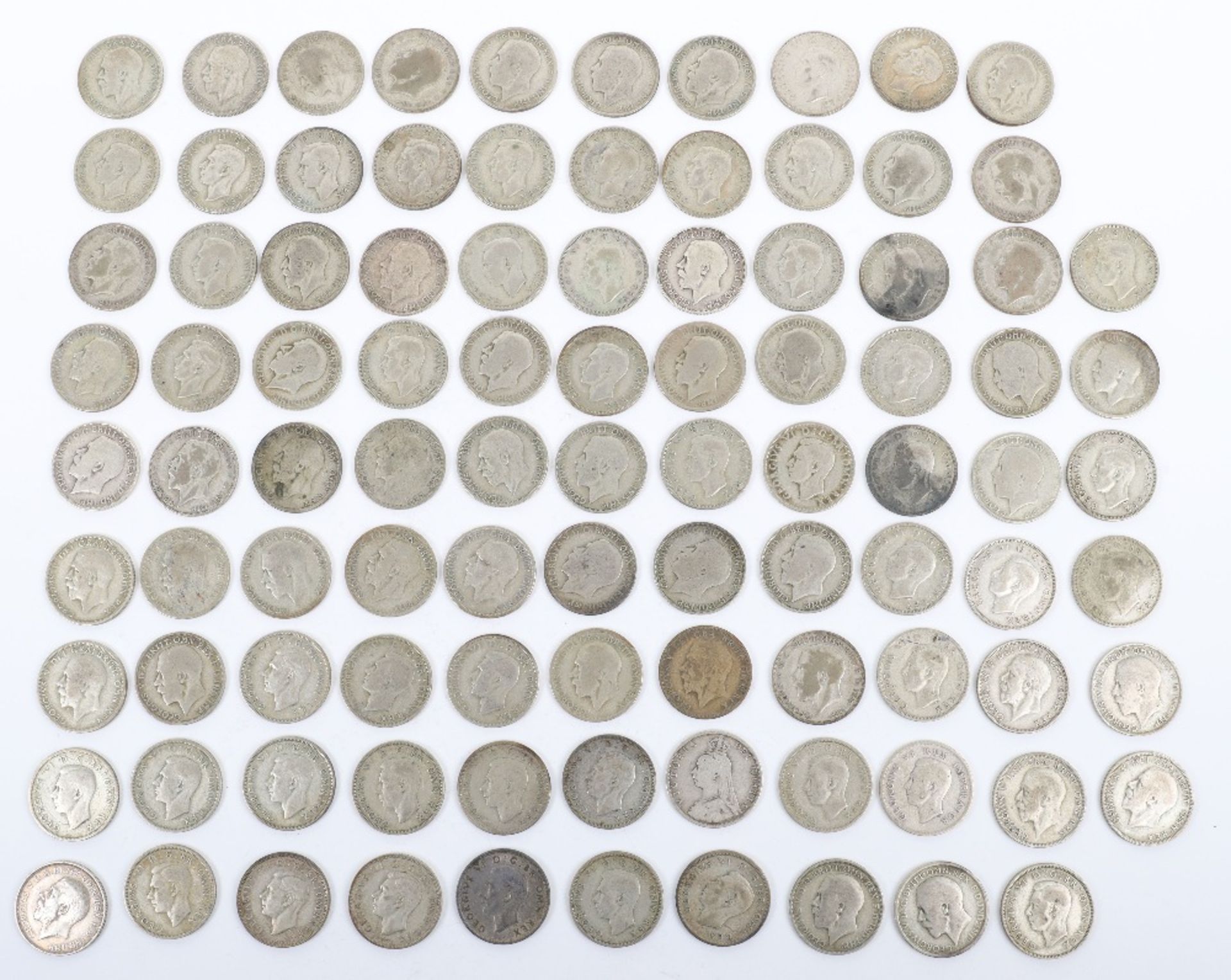 A quantity of 1920-1946 GB Florins with an 1891, 2x 1914, 1916 and 1918 Florin, (qty)