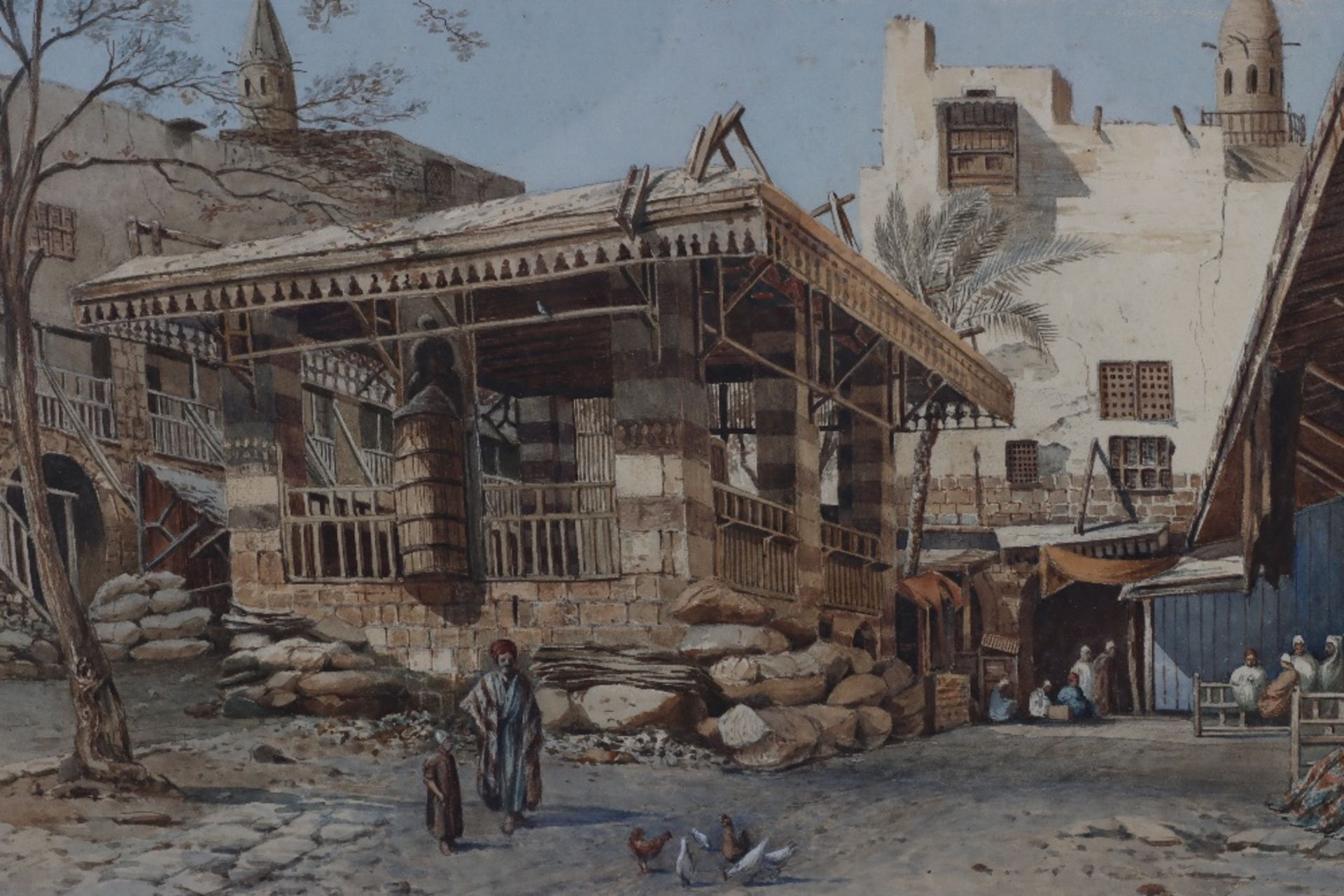 John Varley (1850-1933), watercolour, Arab street scene - Image 3 of 7