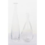 Two Kosta LG glass vases