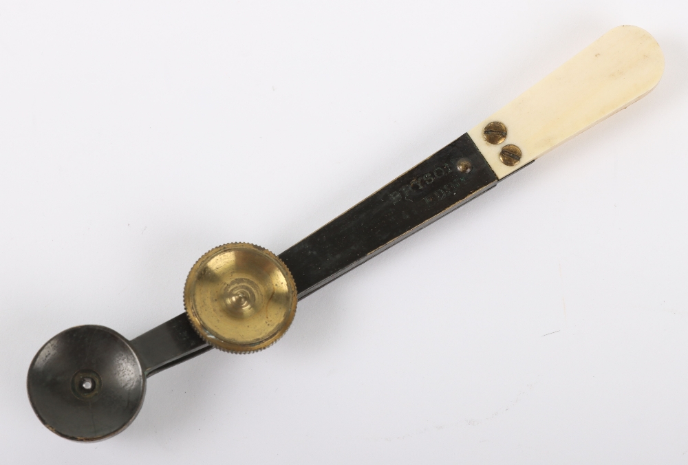>19th century brass metal and ivory pocket microscope, signed Bryson Edinburgh