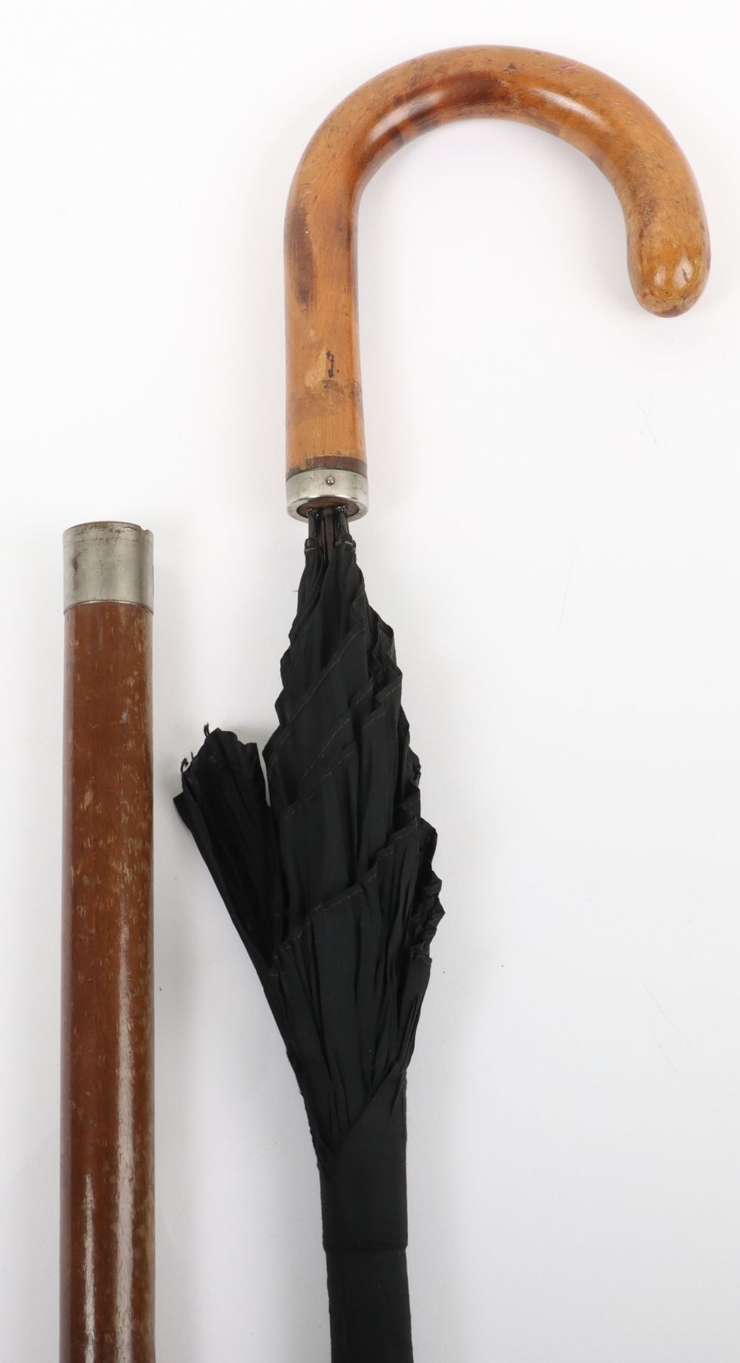 An early 20th century gentlemans walking stick / umbrella - Bild 6 aus 8