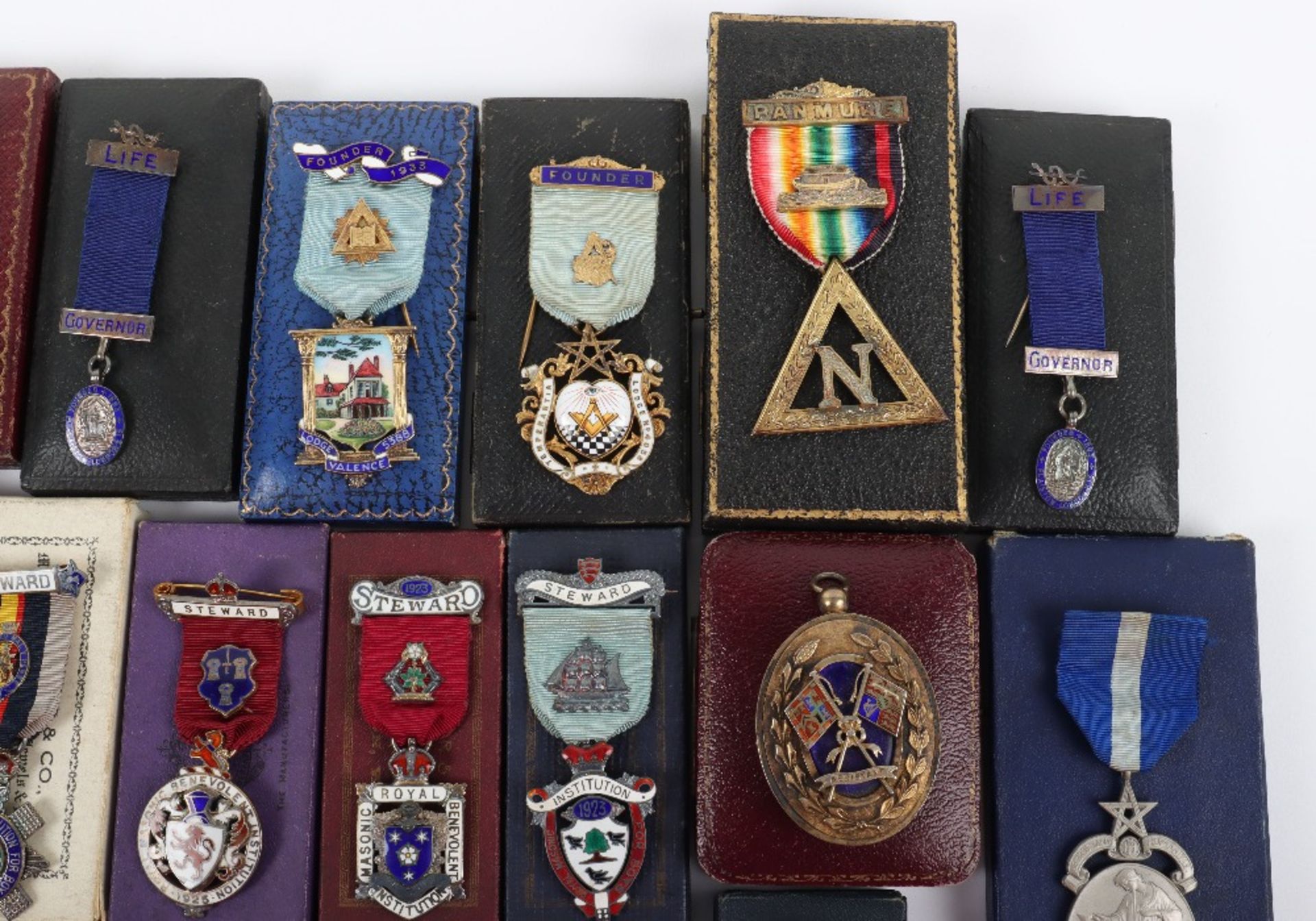 A large quantity of silver and silver and enamel Masonic medals - Image 5 of 6
