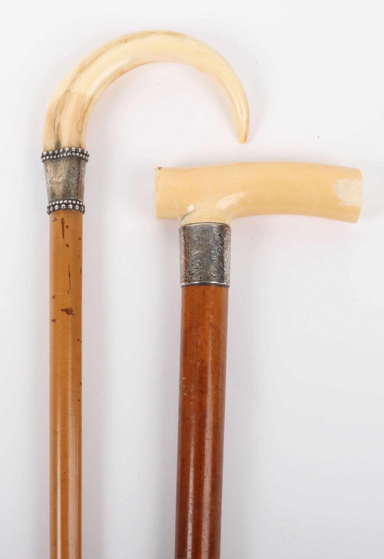 >A Victorian silver and ivory walking stick, Birmingham 1897 - Bild 4 aus 11