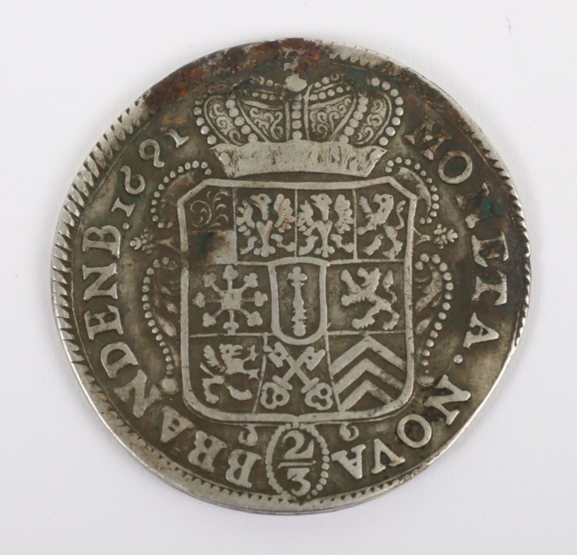 Friedrich III 1691 2/3 Thaler Brandenburg - Bild 2 aus 3