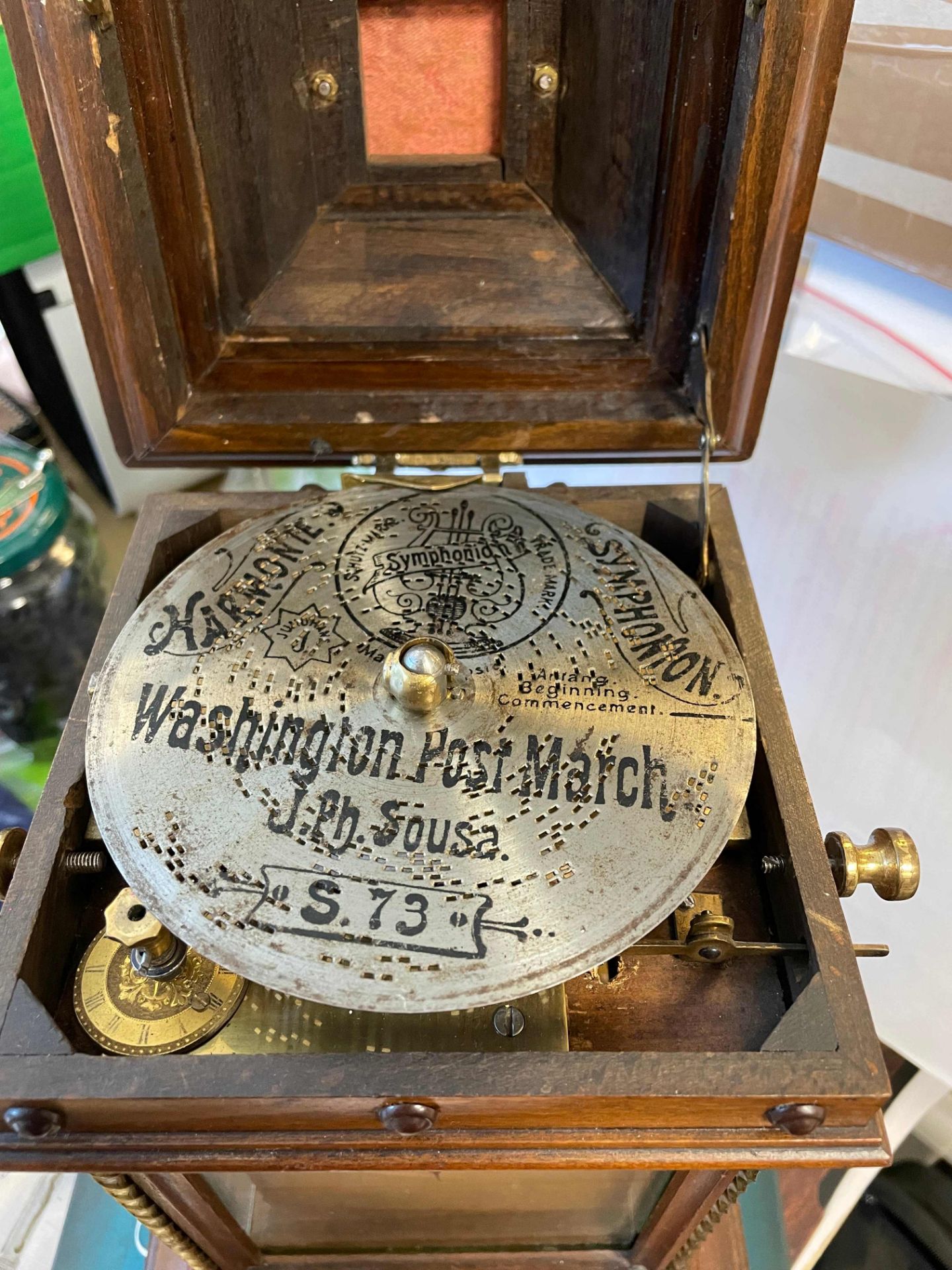 A German ‘Harmonie Symphonion’ mantle clock and musical box - Image 8 of 8