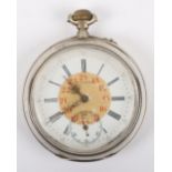 A Longines Grand Prix Paris 1889 silver pocket watch