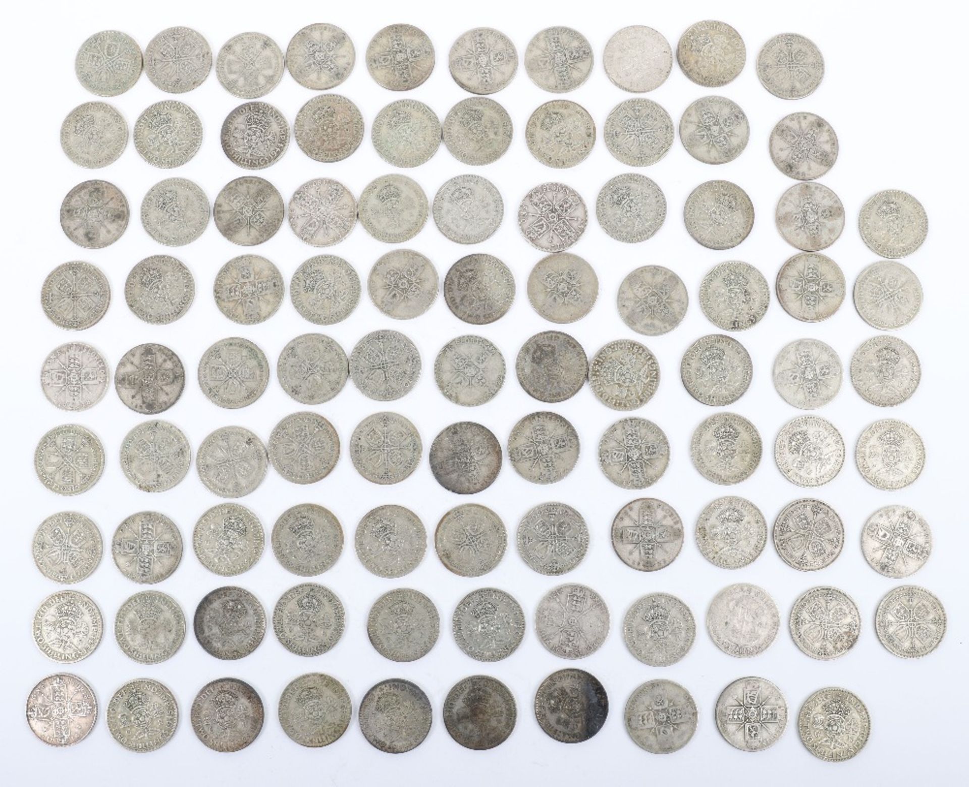 A quantity of 1920-1946 GB Florins with an 1891, 2x 1914, 1916 and 1918 Florin, (qty) - Image 3 of 4