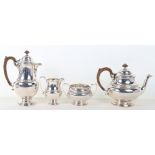 An early 20th century silver tea set, Adie Brothers, Birmingham 1930/31