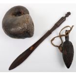 A Boer war ceremonial wood dagger