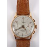 An 18ct gold Chronographe Suisse chronograph gentleman’s wristwatch