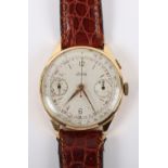 An 18ct gold Ardath chronograph gentleman’s wristwatch