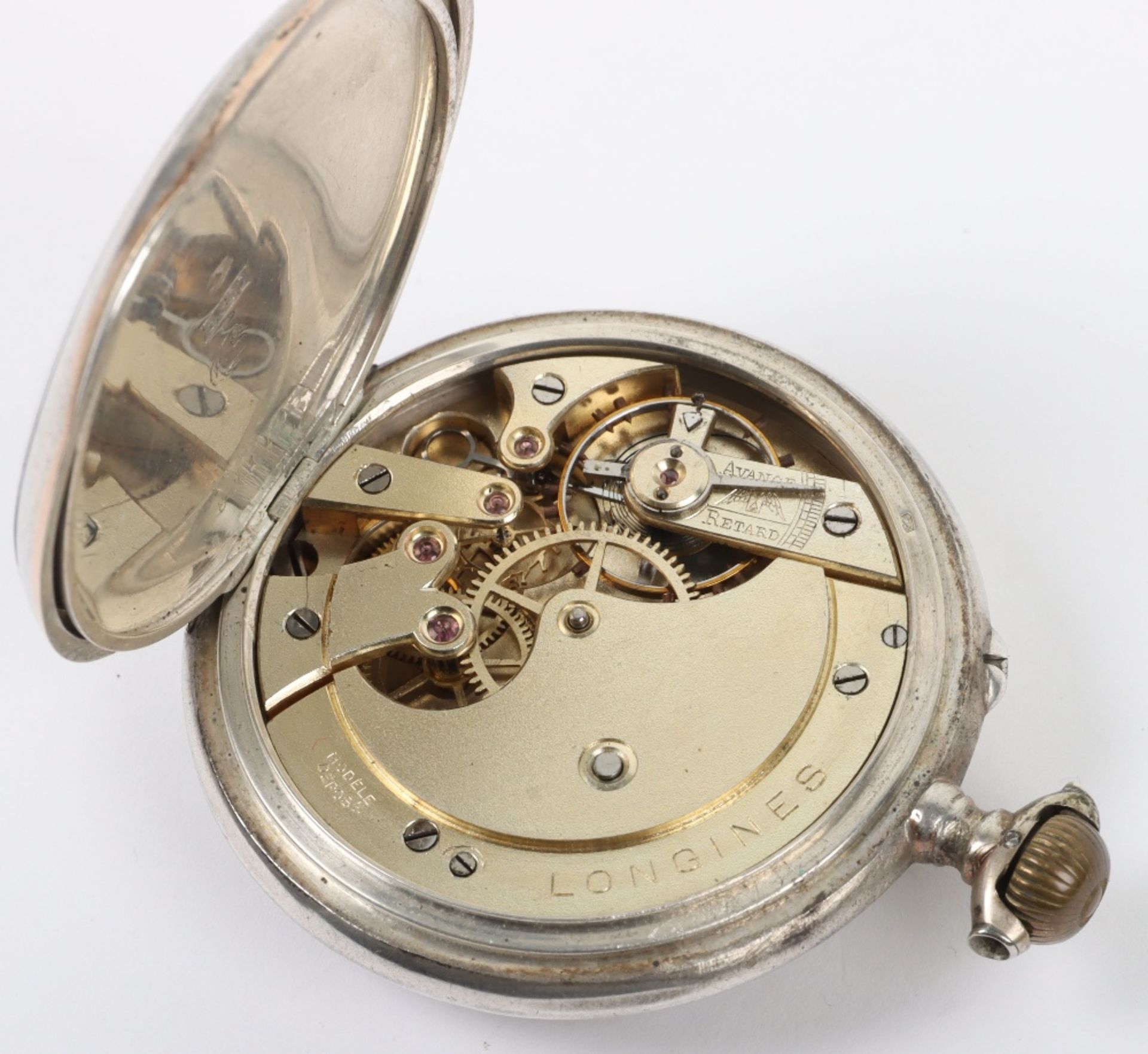 A Longines Grand Prix Paris 1889 silver pocket watch - Bild 6 aus 6