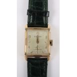 A 14ct gold Bulova wristwatch