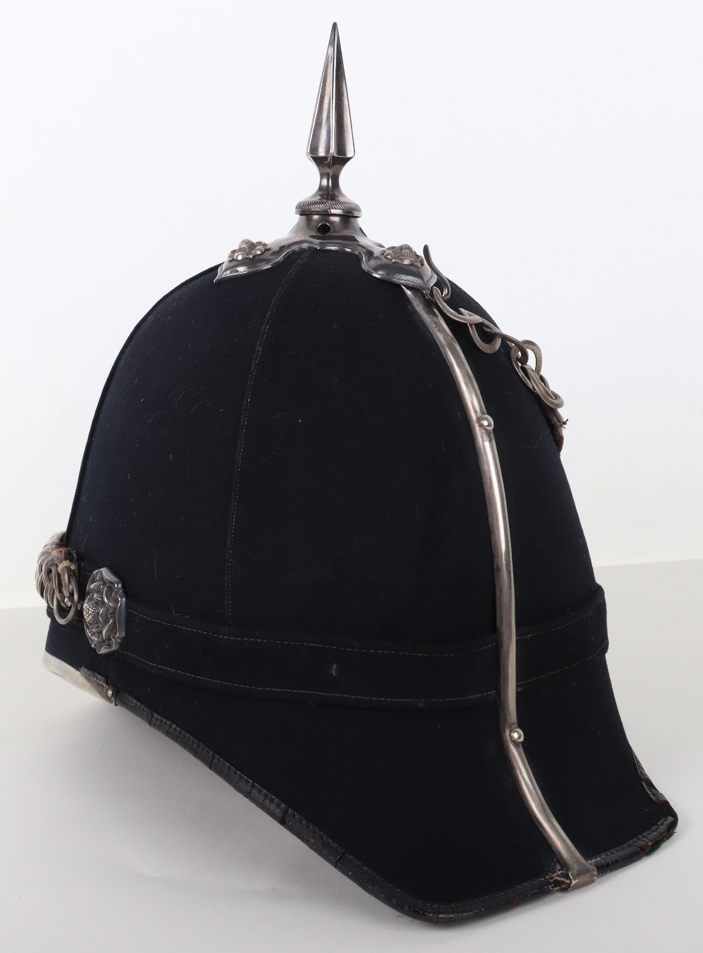 Post 1902 Royal Engineers Volunteers Officers Home Service Helmet - Bild 3 aus 10