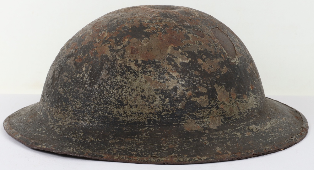 WW1 British Brodie Steel Combat Helmet Shell - Bild 5 aus 10