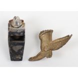 WW2 Royal Air Force Winged Boot “Late Arrivals Club” Badge and Aircrew Whistle