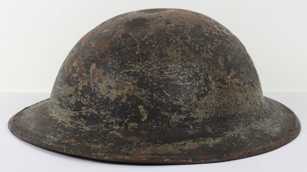 WW1 British Brodie Steel Combat Helmet Shell - Bild 3 aus 10