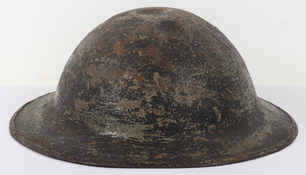 WW1 British Brodie Steel Combat Helmet Shell - Bild 2 aus 10