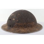 Interesting Israeli 6 Day War Battle Damaged Steel Helmet