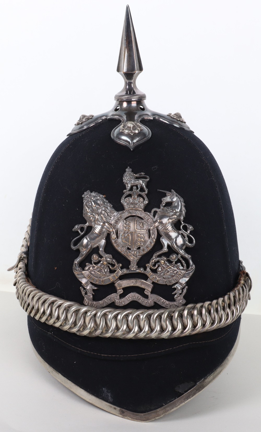 Post 1902 Royal Engineers Volunteers Officers Home Service Helmet - Bild 9 aus 10