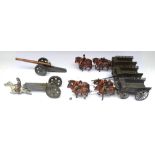 Britains, three RAMC Ambulance Waggons